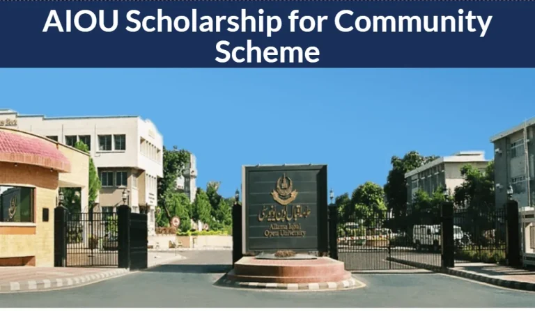 AIOU Scholarship for Communities Scheme SSF-106 in 2024