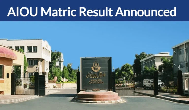 AIOU Matric Result Announced